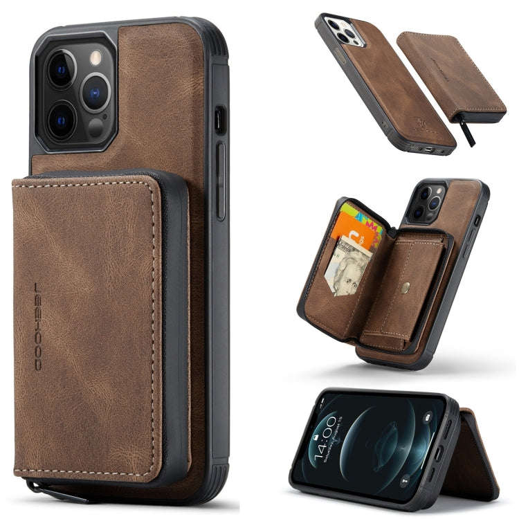 JEEHOOD Magnetic Zipper Horizontal Flip Leather Case with Holder & Card Slot & Wallet, For iPhone...