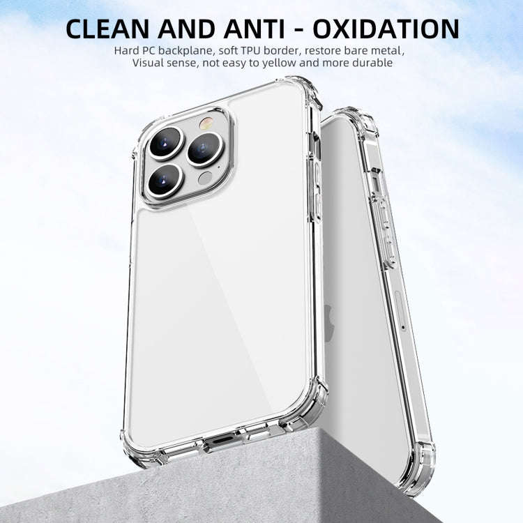 iPAKY Crystal Clear Series Transparent Shockproof TPU + PC Protective Case, For iPhone 13