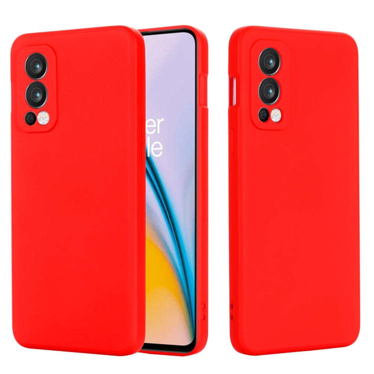 Solid Color Liquid Silicone Shockproof Full Coverage Protective Case, For OnePlus Nord 2 5G, For ...