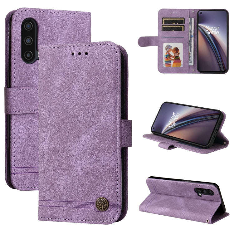 Skin Feel Life Tree Metal Button Horizontal Flip Leather Case with Holder & Card Slot & Wallet & ...