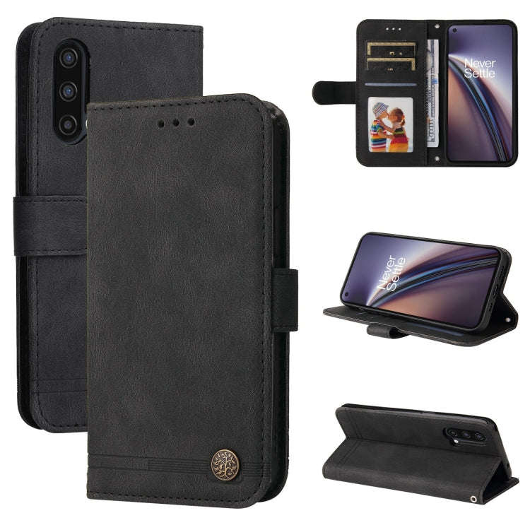 Skin Feel Life Tree Metal Button Horizontal Flip Leather Case with Holder & Card Slot & Wallet & ...