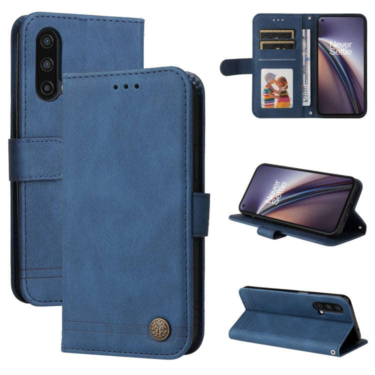 Skin Feel Life Tree Metal Button Horizontal Flip Leather Case with Holder & Card Slot & Wallet & ...