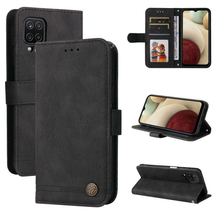 Skin Feel Life Tree Metal Button Horizontal Flip Leather Case with Holder & Card Slot & Wallet & ...