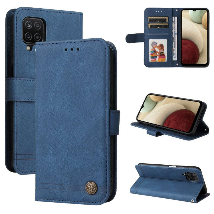 Skin Feel Life Tree Metal Button Horizontal Flip Leather Case with Holder & Card Slot & Wallet & ...