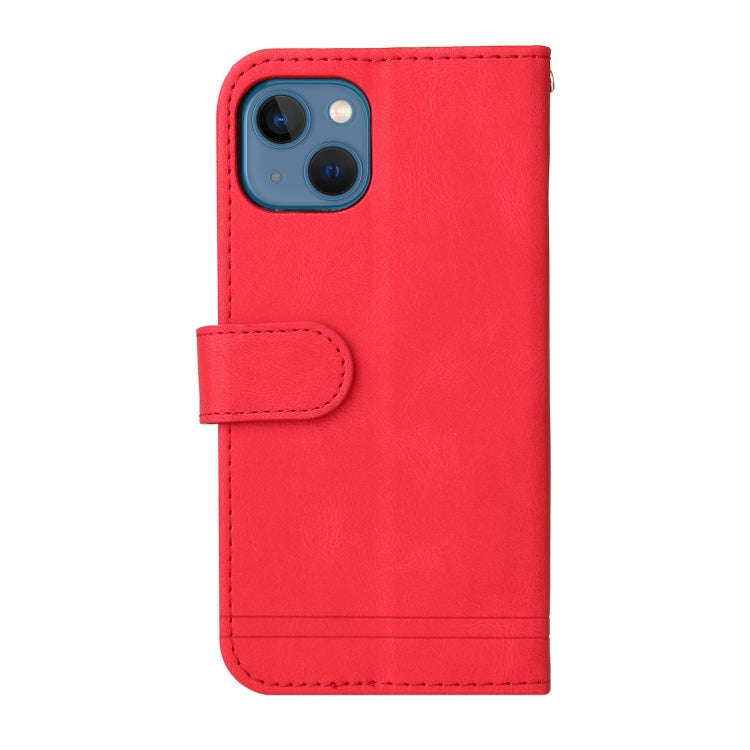 Skin Feel Life Tree Metal Button Horizontal Flip Leather Case with Holder & Card Slot & Wallet & ...