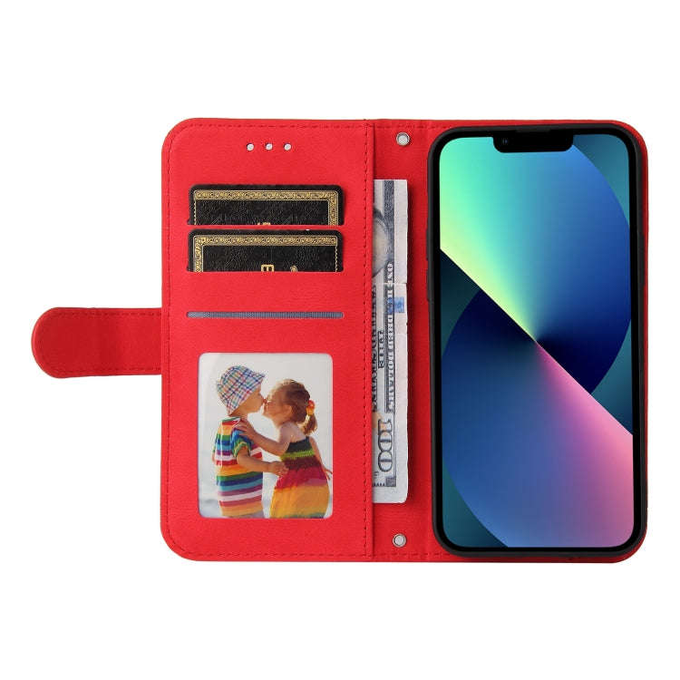 Skin Feel Life Tree Metal Button Horizontal Flip Leather Case with Holder & Card Slot & Wallet & ...