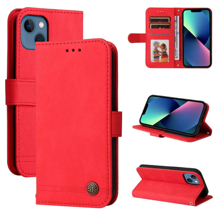 Skin Feel Life Tree Metal Button Horizontal Flip Leather Case with Holder & Card Slot & Wallet & ...