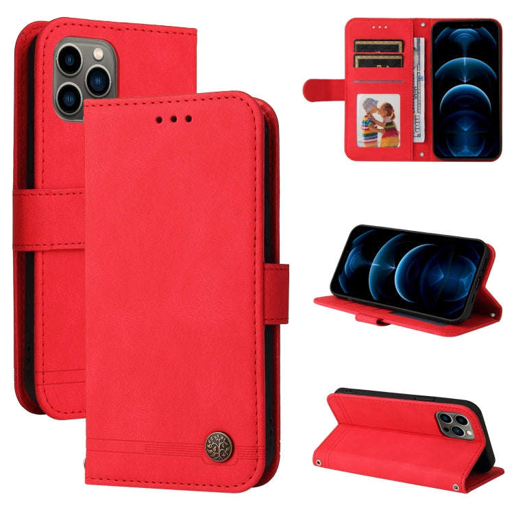 Skin Feel Life Tree Metal Button Horizontal Flip Leather Case with Holder & Card Slot & Wallet & ...