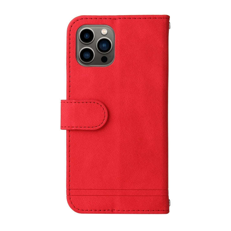 Skin Feel Life Tree Metal Button Horizontal Flip Leather Case with Holder & Card Slot & Wallet & ...
