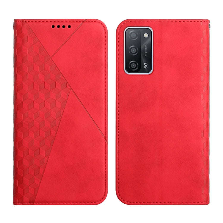 Diamond Pattern Splicing Skin Feel Magnetic Horizontal Flip Leather Case with Card Slots & Holder...