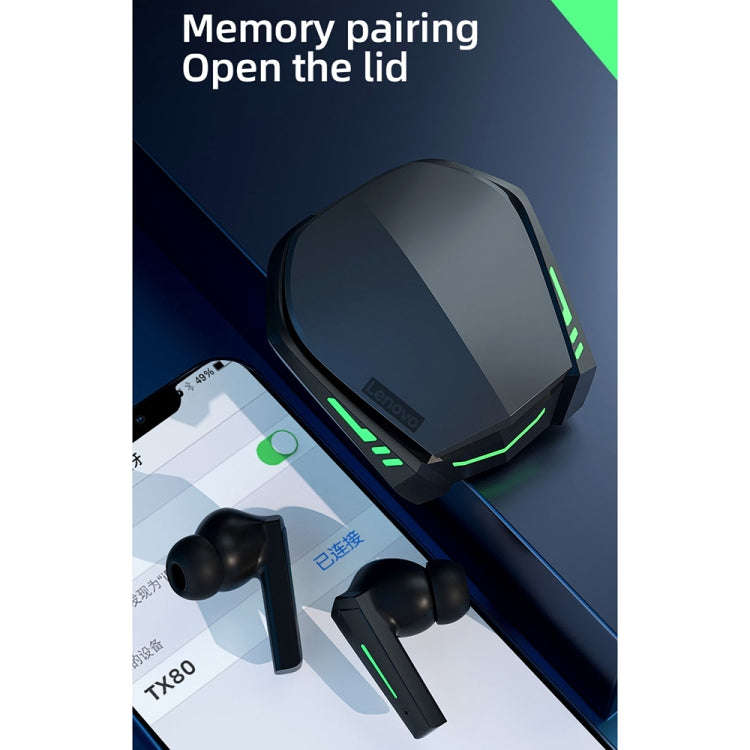 Original Lenovo XT80 TWS Game / Music Dual Mode Bluetooth Earphone with Breathing Light & Chargin...