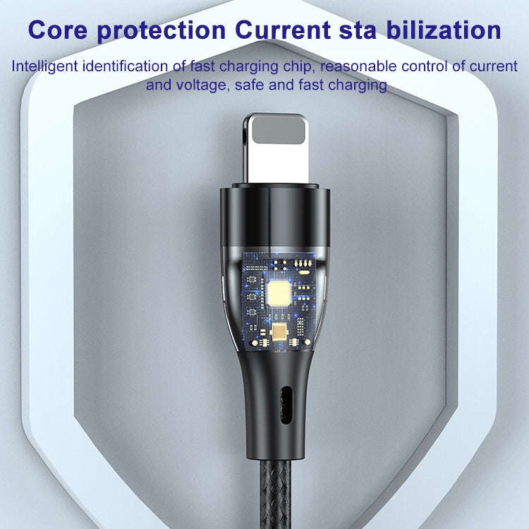 ADC-003 Type-C to 8 Pin PD Fast Charging Weave Data Cable, 1m