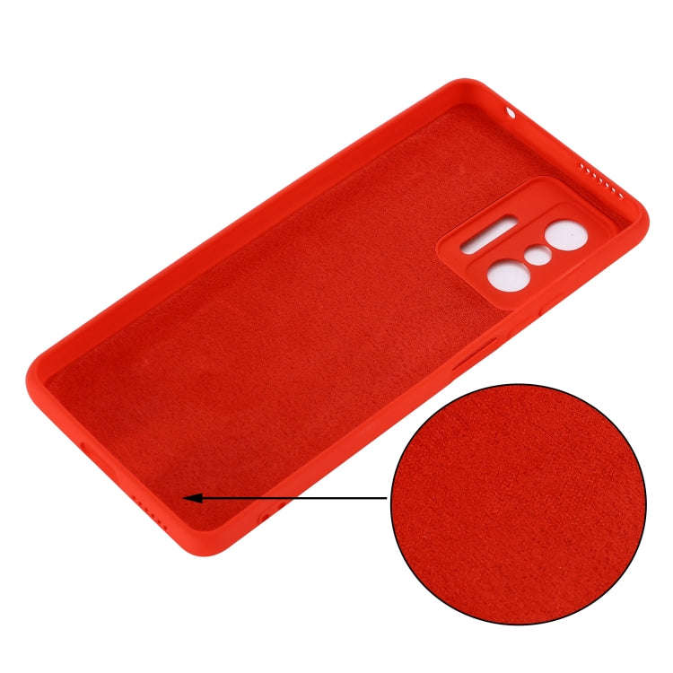 Solid Color Liquid Silicone Dropproof Full Coverage Protective Case, For Xiaomi 11T 5G, For ZTE B...