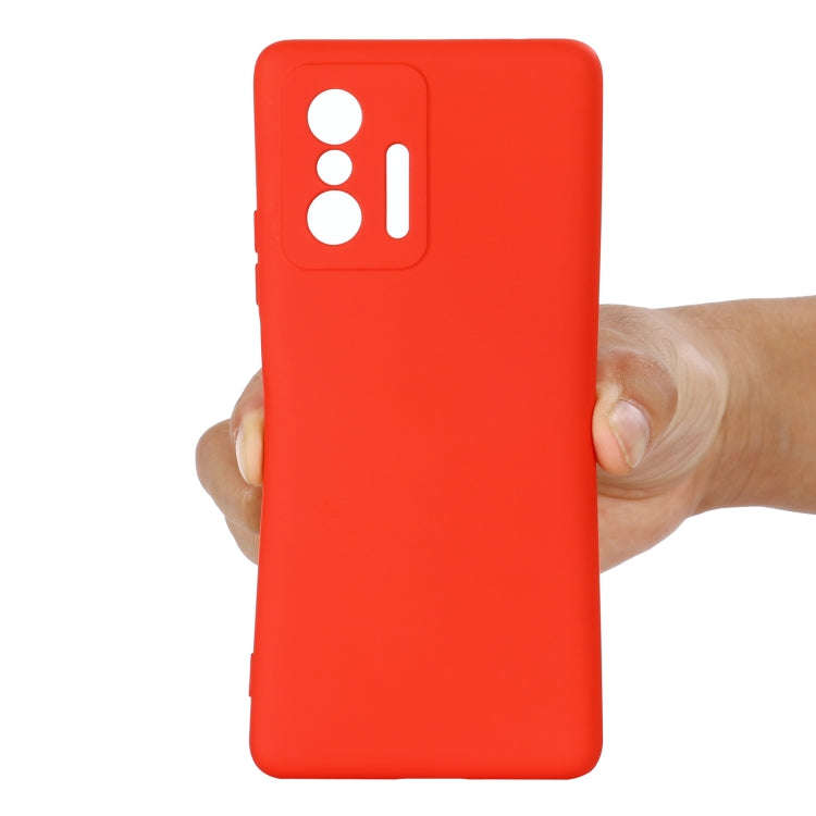 Solid Color Liquid Silicone Dropproof Full Coverage Protective Case, For Xiaomi 11T 5G, For ZTE B...