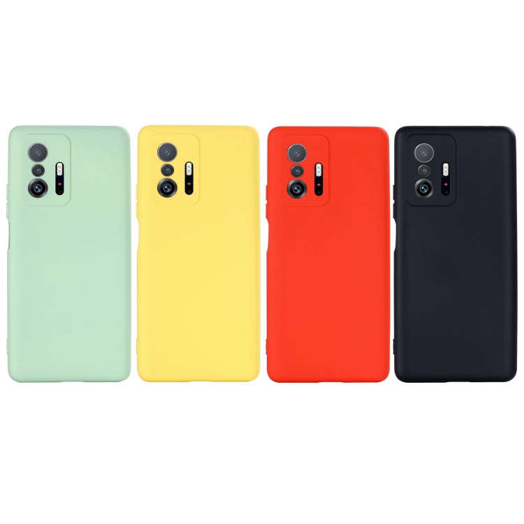 Solid Color Liquid Silicone Dropproof Full Coverage Protective Case, For Xiaomi 11T 5G, For ZTE B...