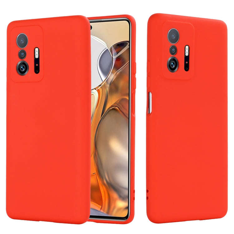 Solid Color Liquid Silicone Dropproof Full Coverage Protective Case, For Xiaomi 11T 5G, For ZTE B...