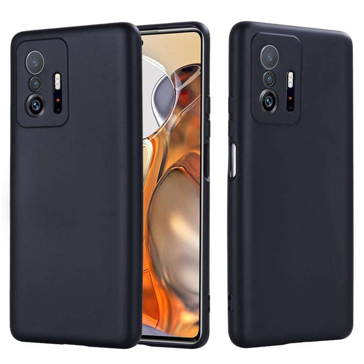 Solid Color Liquid Silicone Dropproof Full Coverage Protective Case, For Xiaomi 11T 5G, For ZTE B...