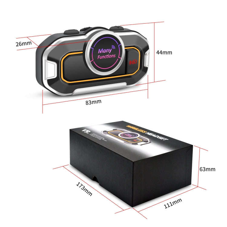 V9 Pro Motorcycle Helmet Bluetooth Walkie-talkie Support FM, Helmet Bluetooth Walkie-talkie