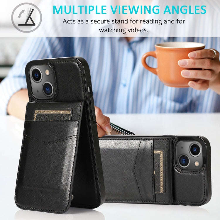 Solid Color PC + TPU Protective Case with Holder & Card Slots, For iPhone 13 mini, For iPhone 13,...