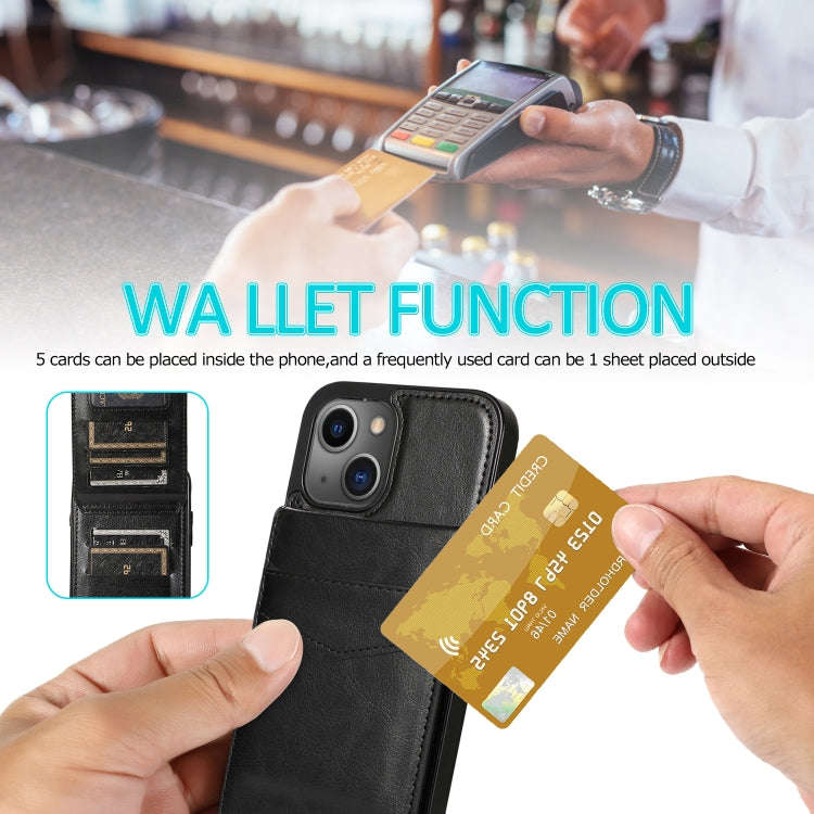 Solid Color PC + TPU Protective Case with Holder & Card Slots, For iPhone 13 mini, For iPhone 13,...