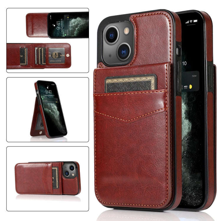 Solid Color PC + TPU Protective Case with Holder & Card Slots, For iPhone 13 mini, For iPhone 13,...