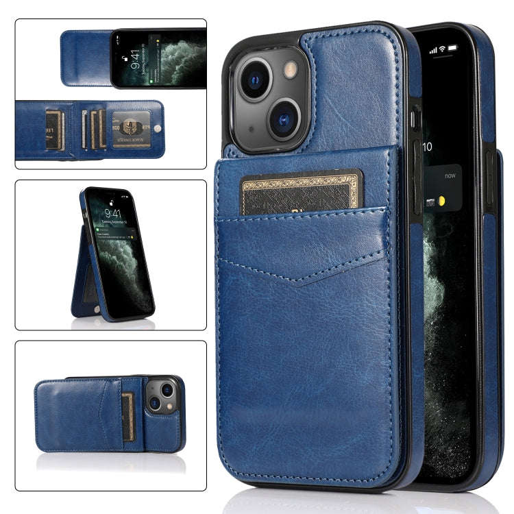 Solid Color PC + TPU Protective Case with Holder & Card Slots, For iPhone 13 mini, For iPhone 13,...