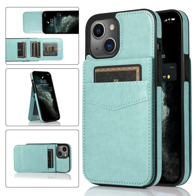 Solid Color PC + TPU Protective Case with Holder & Card Slots, For iPhone 13 mini, For iPhone 13,...