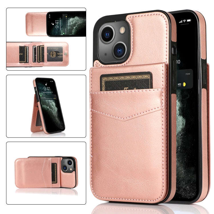 Solid Color PC + TPU Protective Case with Holder & Card Slots, For iPhone 13 mini, For iPhone 13,...
