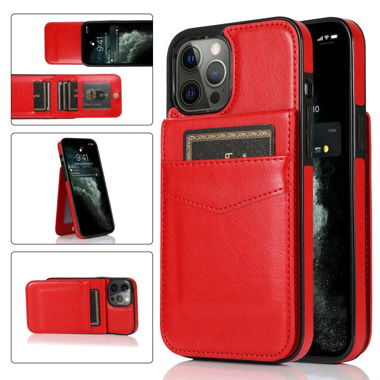 Solid Color PC + TPU Protective Case with Holder & Card Slots, For iPhone 13 mini, For iPhone 13,...