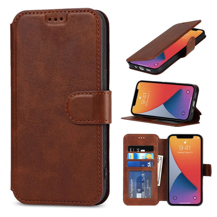 Shockproof PU + TPU Leather Case with Card Slots & Holder & Photo Frame & Wallet, For iPhone 13 m...