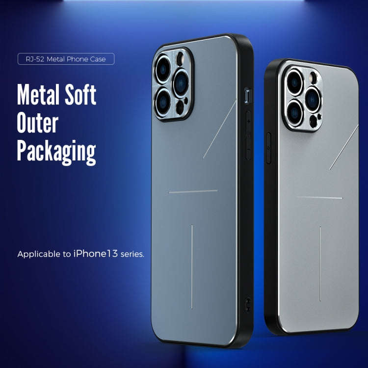 R-JUST RJ-52 3-Line Style Metal TPU Shockproof Protective Case, For iPhone 13, For iPhone 13 Pro,...