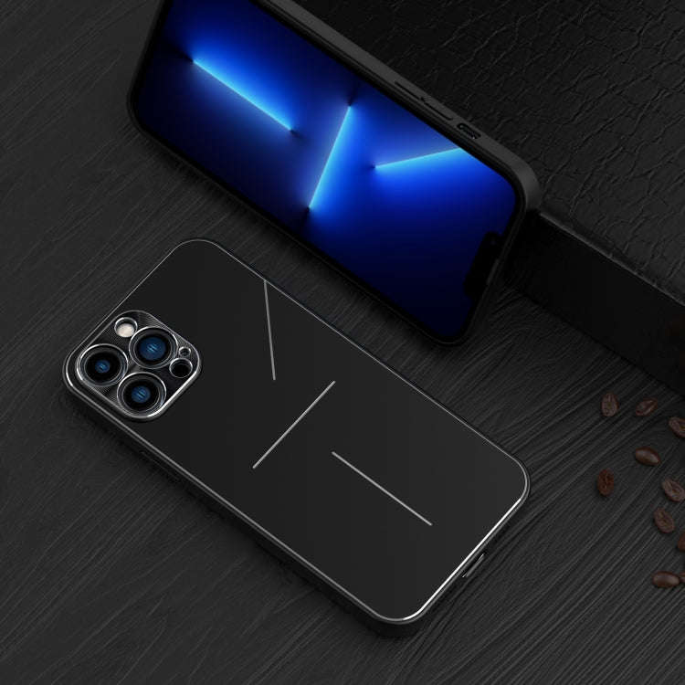 R-JUST RJ-52 3-Line Style Metal TPU Shockproof Protective Case, For iPhone 13, For iPhone 13 Pro,...