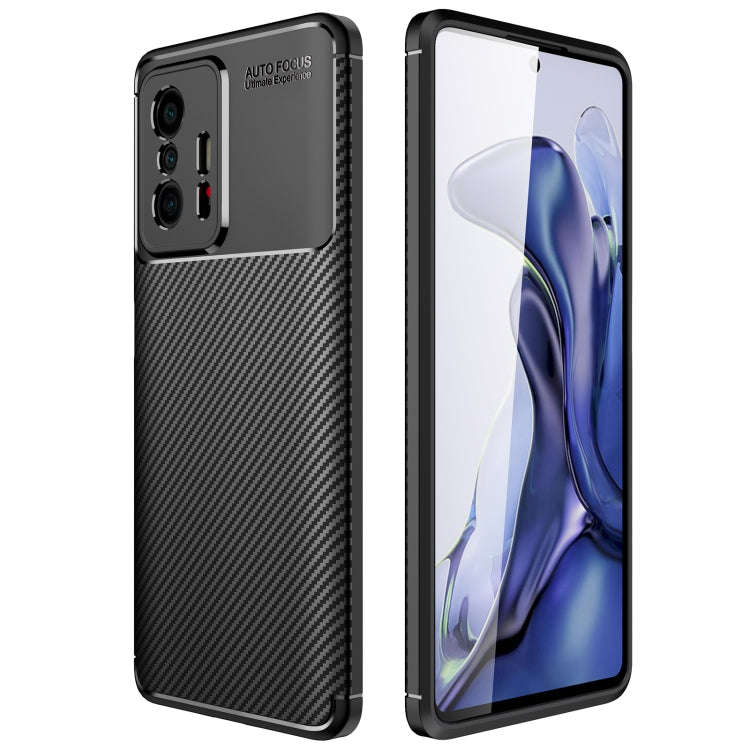 Carbon Fiber Texture Shockproof TPU Case, For Xiaomi Mi 11T / 11T Pro