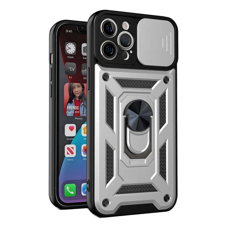 Sliding Camera Cover Design Precise Hole TPU+PC Protective Case, For iPhone 13, For iPhone 13 Pro...
