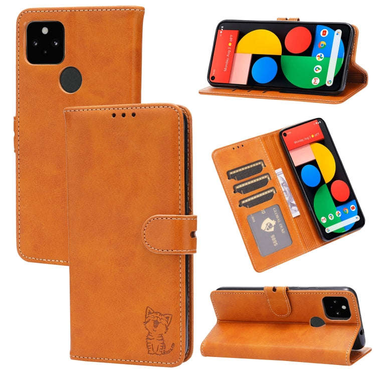 Embossed Happy Cat Pattern Horizontal Flip Leather Case with Holder & Card Slots & Wallet, For Xi...