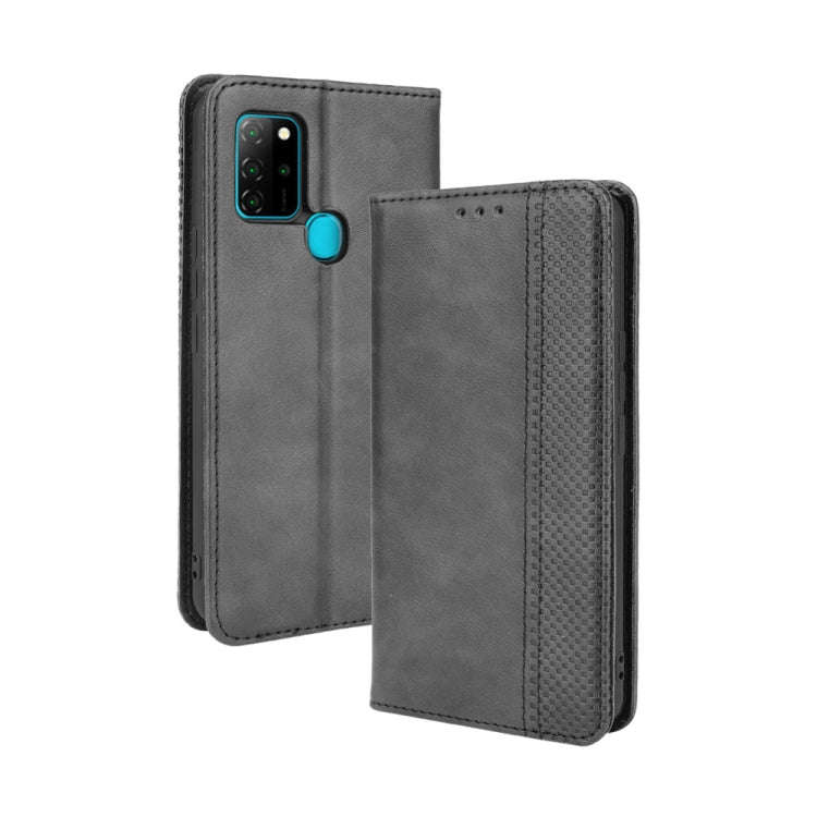 Magnetic Buckle Retro Crazy Horse Texture Horizontal Flip Leather Case with Holder & Card Slots &...