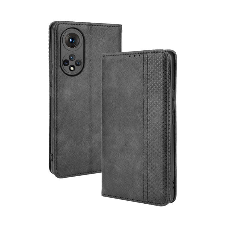 Magnetic Buckle Retro Crazy Horse Texture Horizontal Flip Leather Case with Holder & Card Slots &...