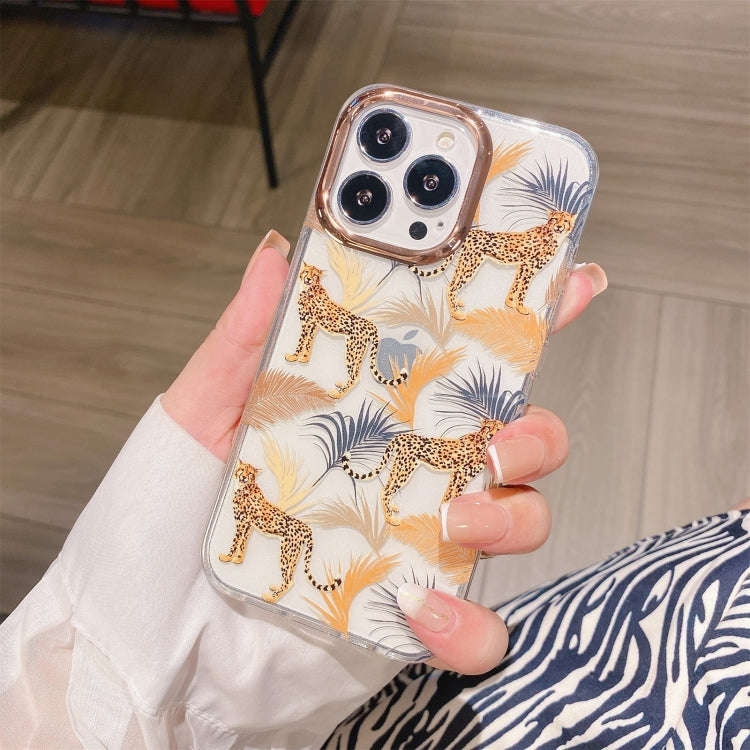 Glitter Powder Electroplating Flower Shockproof Phone Case, For iPhone 11 Pro, For iPhone 11 Pro Max