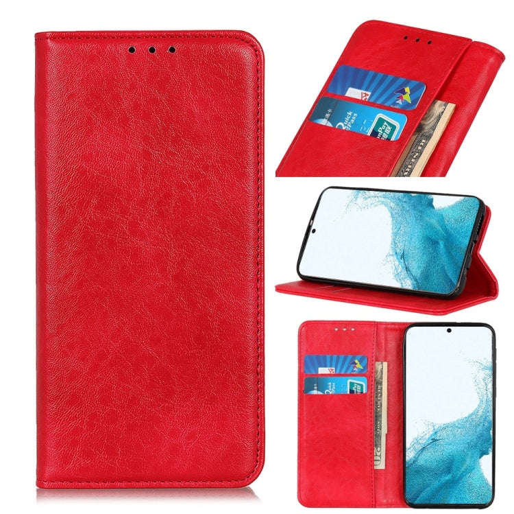 Magnetic Crazy Horse Texture Horizontal Flip Leather Case with Holder & Card Slots & Wallet, For ...
