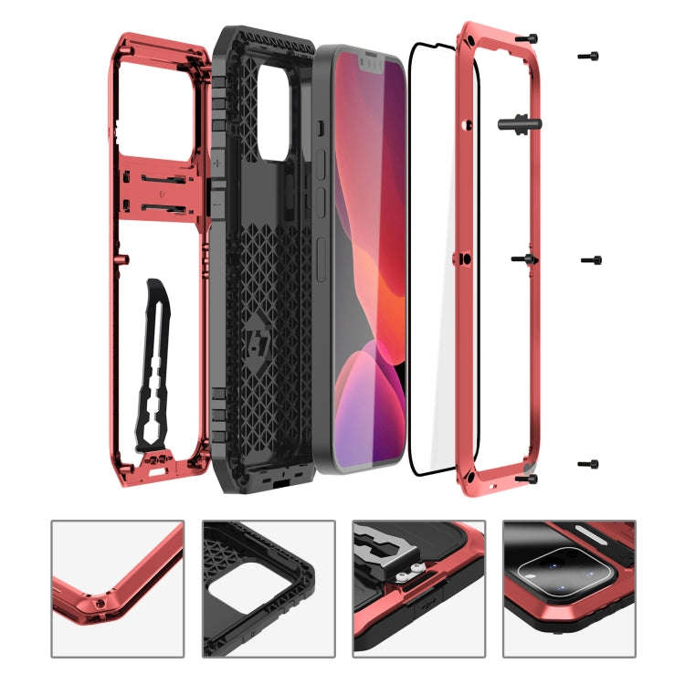 Armor Shockproof Splash-proof Dust-proof Phone Case with Holder, For iPhone 13, For iPhone 13 Pro...