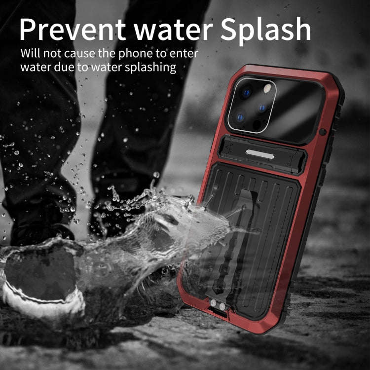Armor Shockproof Splash-proof Dust-proof Phone Case with Holder, For iPhone 13, For iPhone 13 Pro...