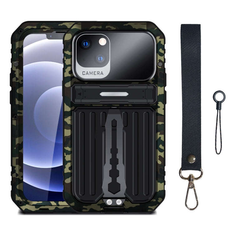 Armor Shockproof Splash-proof Dust-proof Phone Case with Holder, For iPhone 13, For iPhone 13 Pro...