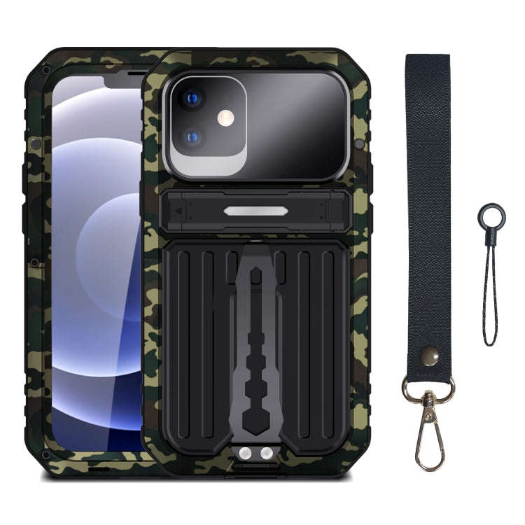 Armor Shockproof Splash-proof Dust-proof Phone Case with Holder, For iPhone 13, For iPhone 13 Pro...