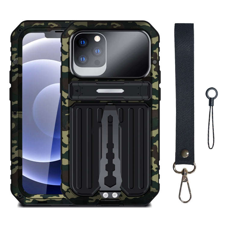 Armor Shockproof Splash-proof Dust-proof Phone Case with Holder, For iPhone 13, For iPhone 13 Pro...