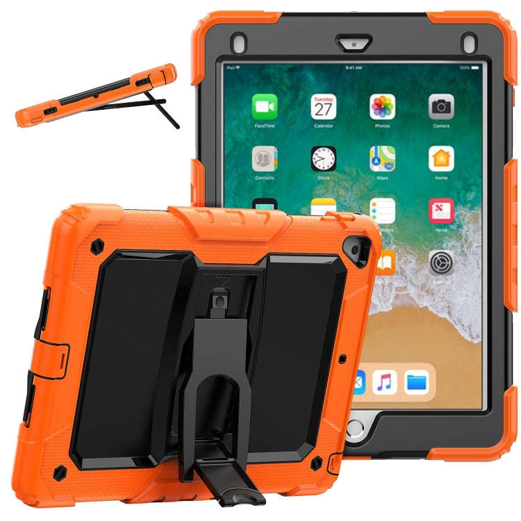 Shockproof Colorful Silicone + Black PC Tablet Protective Case with Holder & Shoulder Strap, For ...