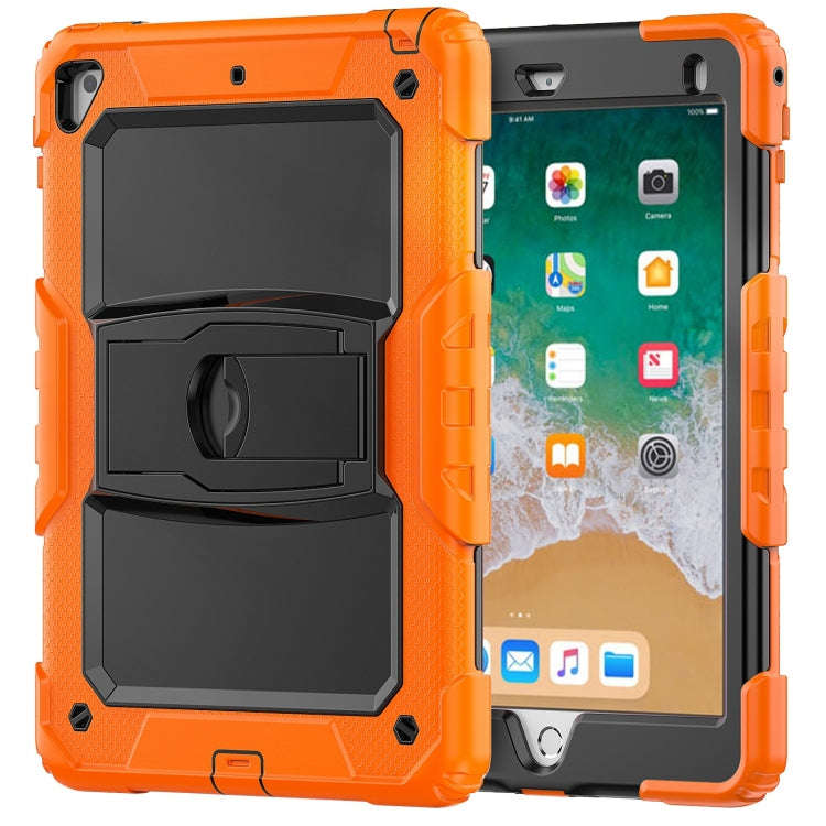 Shockproof Colorful Silicone + Black PC Tablet Protective Case with Holder & Shoulder Strap, For ...