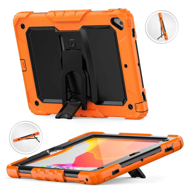 Shockproof Colorful Silicone + Black PC Tablet Protective Case with Holder & Shoulder Strap, For ...