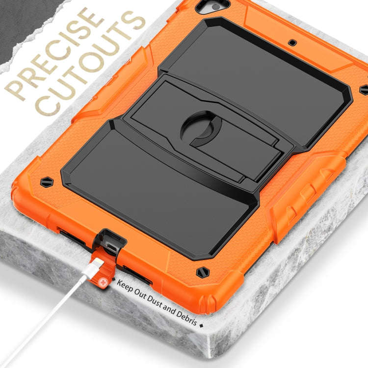 Shockproof Colorful Silicone + Black PC Tablet Protective Case with Holder & Shoulder Strap, For ...