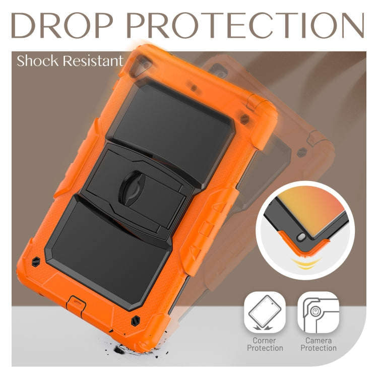Shockproof Colorful Silicone + Black PC Tablet Protective Case with Holder & Shoulder Strap, For ...