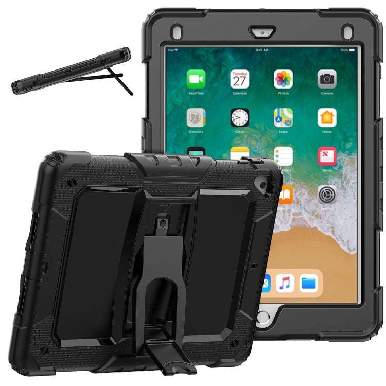 Shockproof Colorful Silicone + Black PC Tablet Protective Case with Holder & Shoulder Strap, For ...